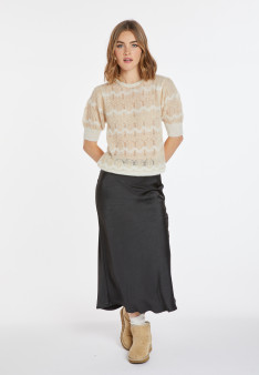 Mohair-Pullover mit kurzen Ärmeln Ballon - Cosmos