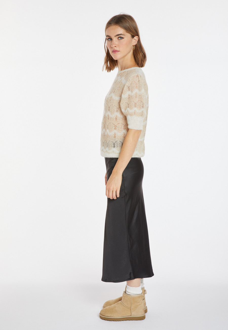 Mohair-Pullover mit kurzen Ärmeln Ballon - Cosmos Mohair-Pullover mit kurzen Ärmeln Ballon - Cosmos