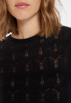 Mohair-Pullover mit kurzen Ärmeln Ballon - Cosmos