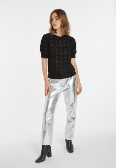 Mohair-Pullover mit kurzen Ärmeln Ballon - Cosmos