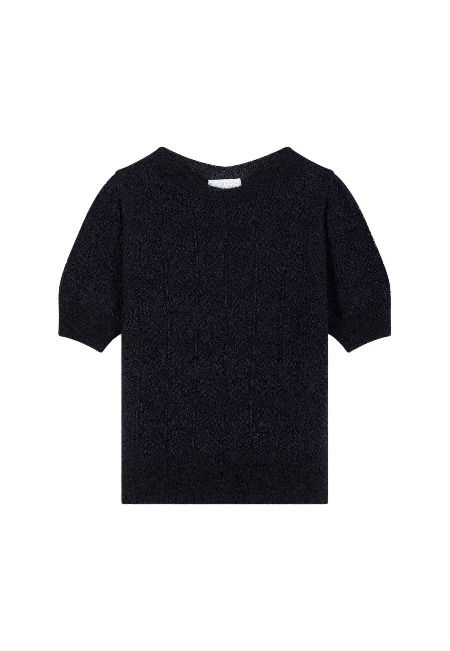 Mohair-Pullover mit kurzen Ärmeln Ballon - Cosmos Mohair-Pullover mit kurzen Ärmeln Ballon - Cosmos