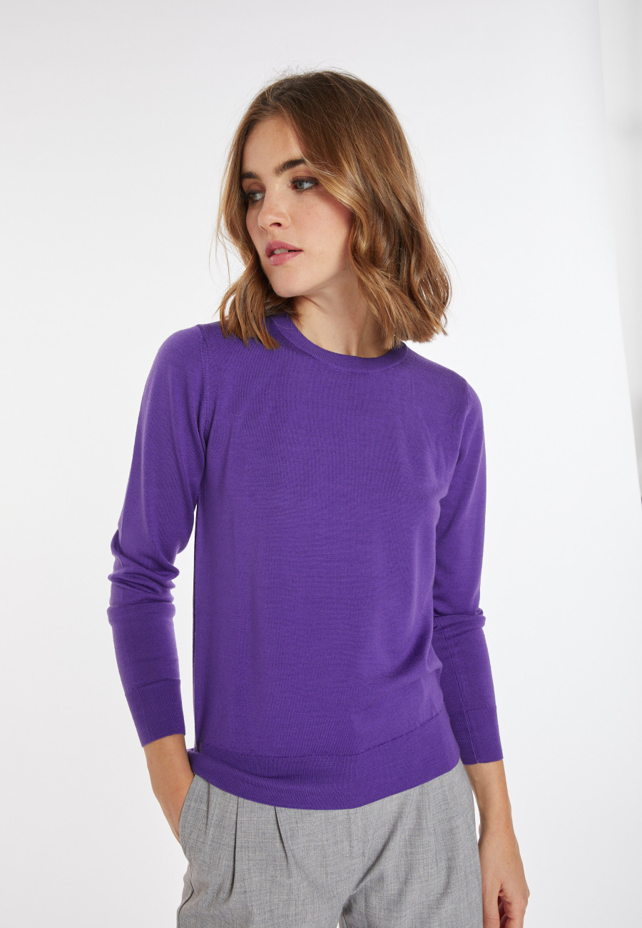Pullover mit Rundhalsausschnitt aus Merinowolle - Asena