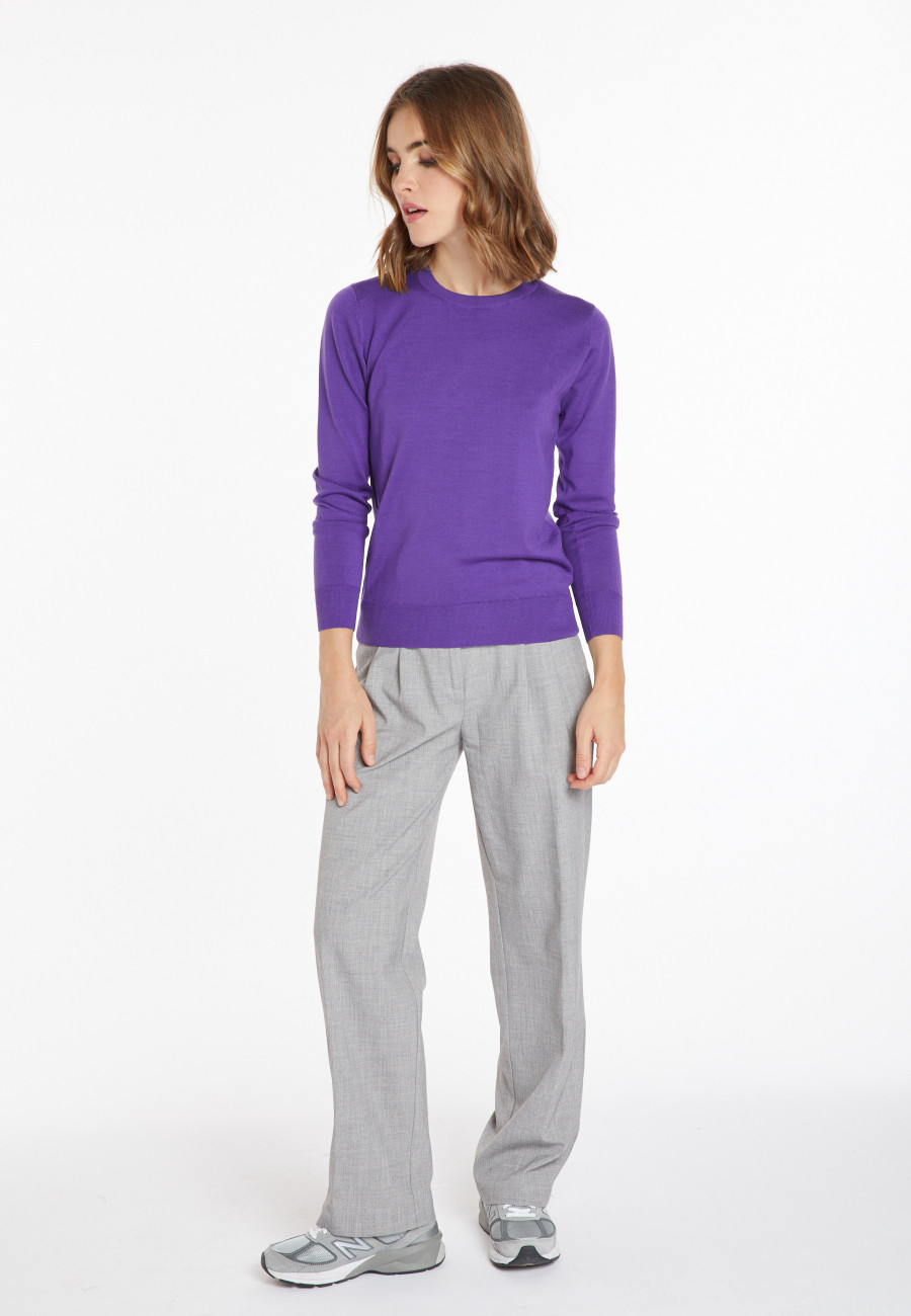 Pullover mit Rundhalsausschnitt aus Merinowolle - Asena