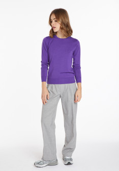 Pullover mit Rundhalsausschnitt aus Merinowolle - Asena