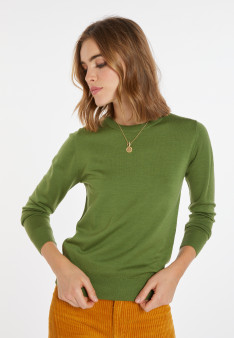 Pullover mit Rundhalsausschnitt aus Merinowolle - Asena