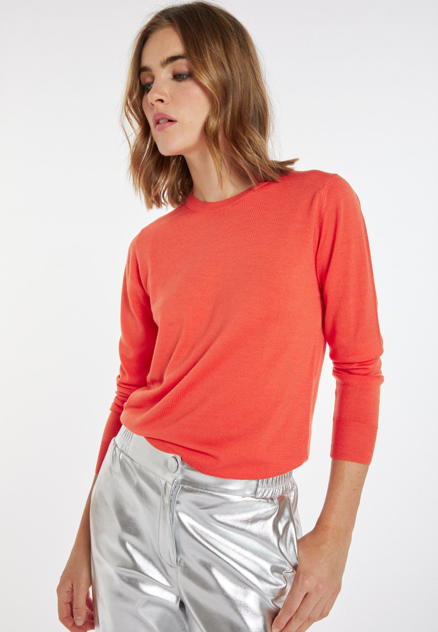 Pullover mit Rundhalsausschnitt aus Merinowolle - Asena