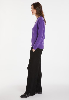 Pullover mit V-Ausschnitt aus Merinowolle - Arya
