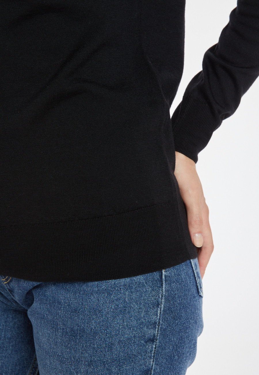 Pullover mit V-Ausschnitt aus Merinowolle - Arya
