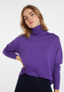 Geschlitzter Rollkragenpullover aus Merinowolle - Amy