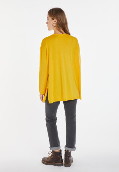 Lockerer Pullover mit Taschen aus Merinowolle - Albertine