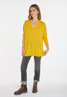 Lockerer Pullover mit Taschen aus Merinowolle - Albertine