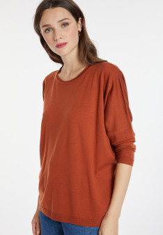 Pull ample col rond en laine mérinos - Azel