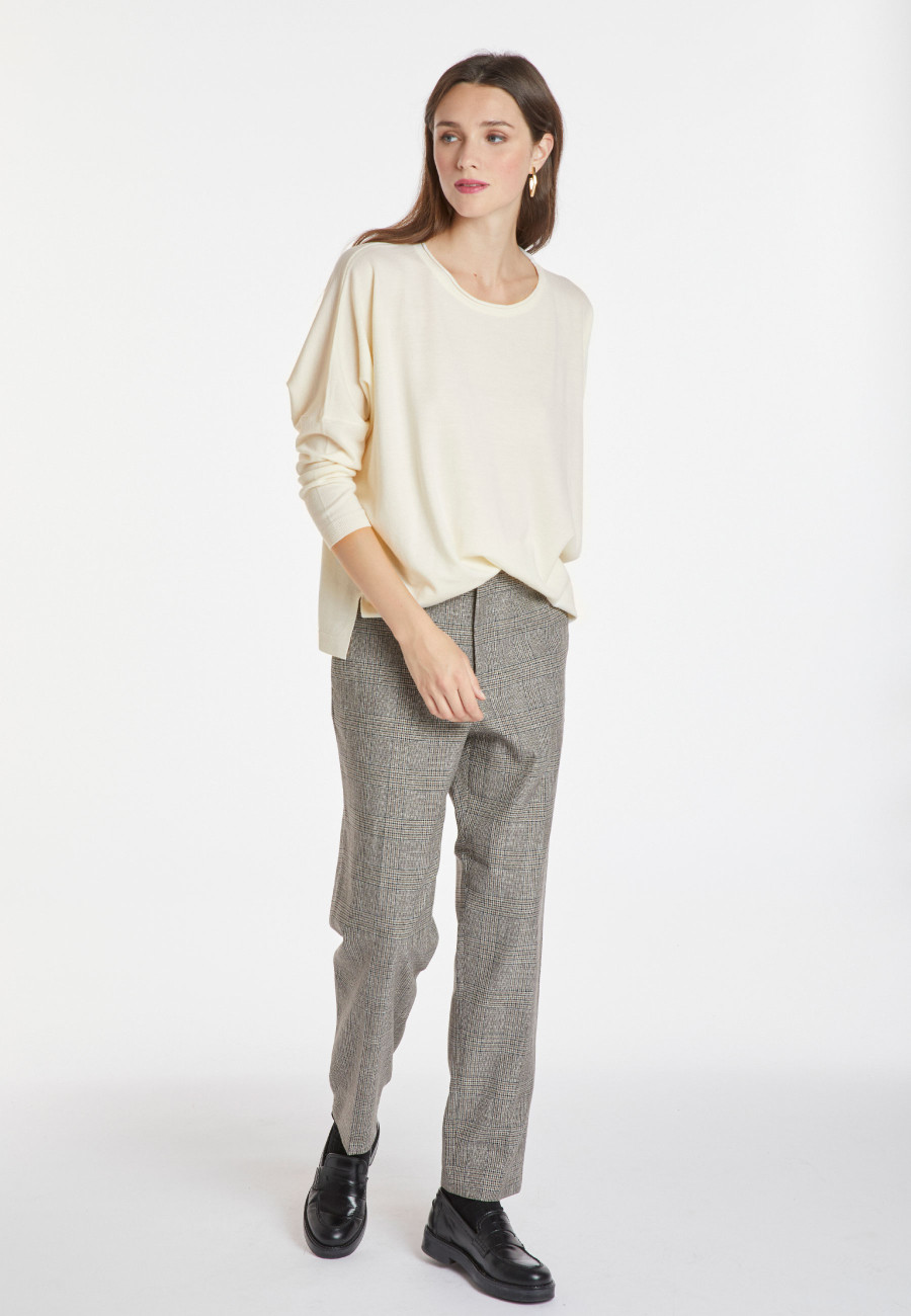 Pull ample col rond en laine mérinos - Azel