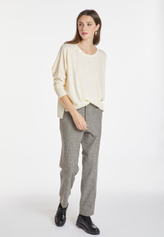 Pull ample col rond en laine mérinos - Azel
