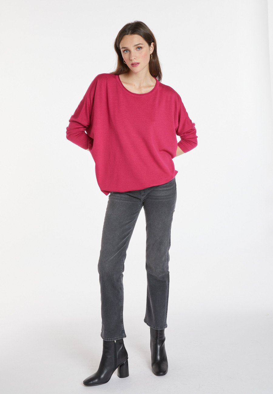 Pull ample col rond en laine mérinos - Azel