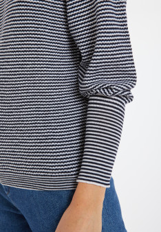 Gestreifter Pullover aus Merinowolle - Coco