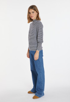 Gestreifter Pullover aus Merinowolle - Coco