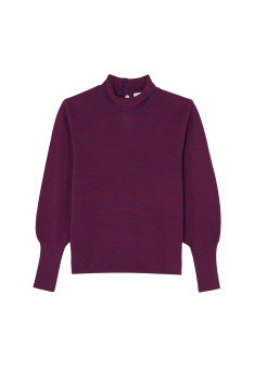 Gestreifter Pullover aus Merinowolle - Coco