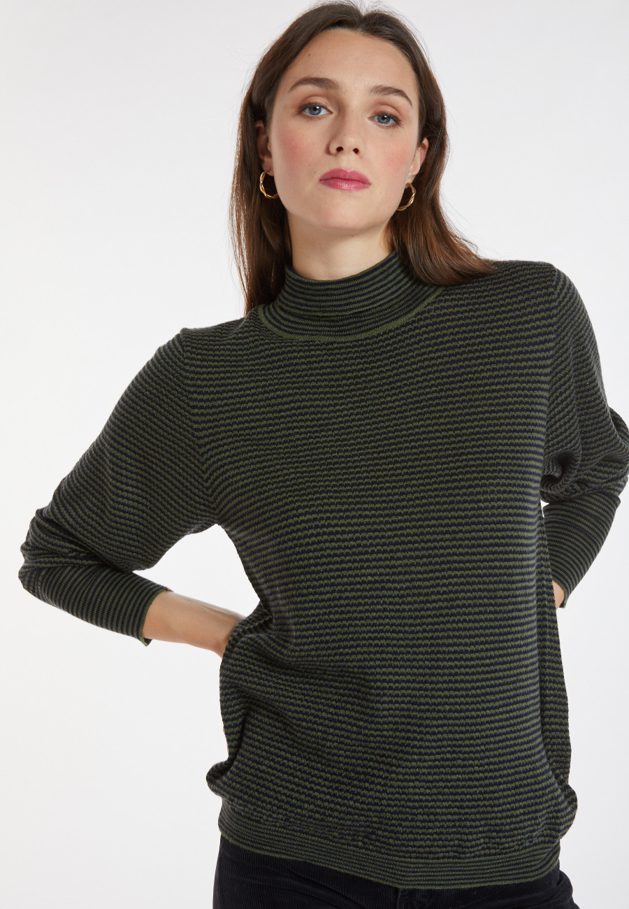 Gestreifter Pullover aus Merinowolle - Coco