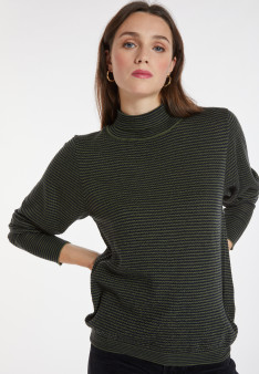 Gestreifter Pullover aus Merinowolle - Coco