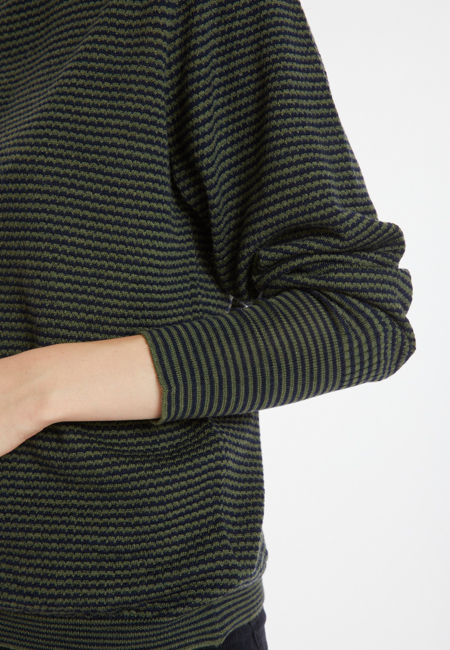 Gestreifter Pullover aus Merinowolle - Coco