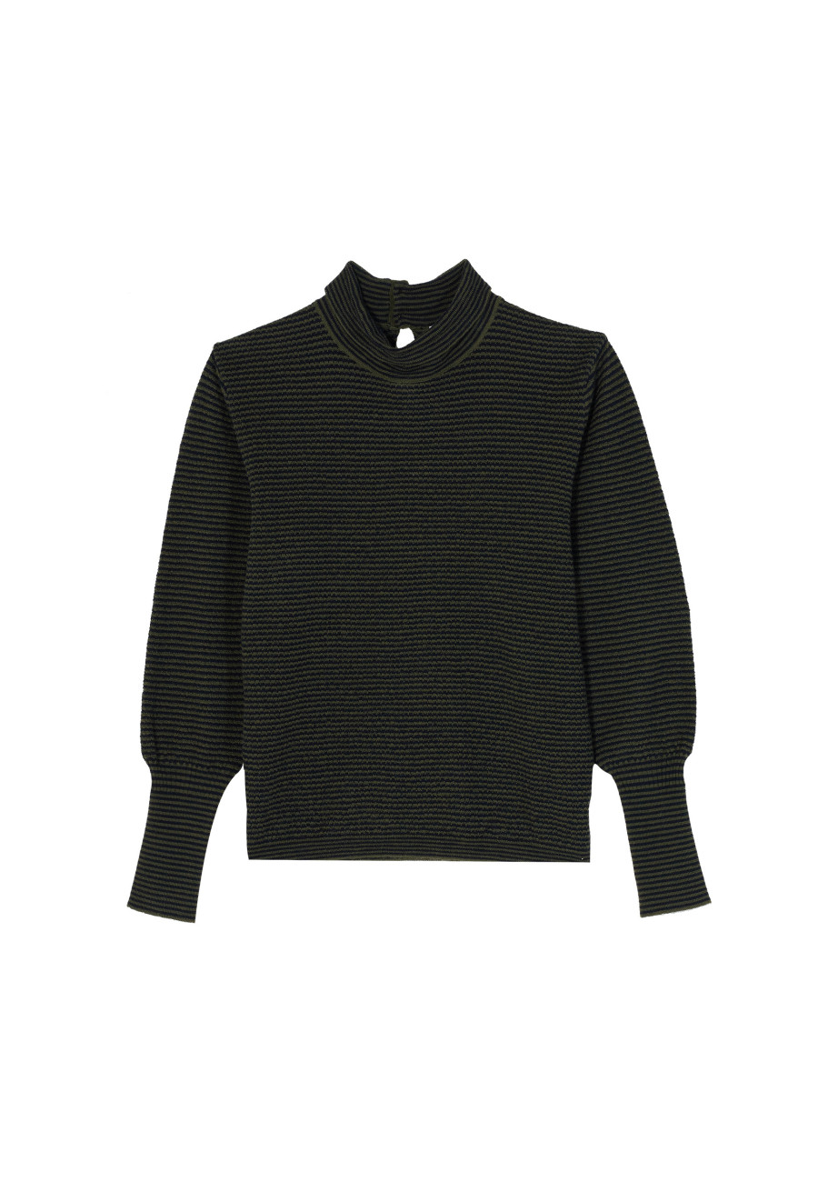 Gestreifter Pullover aus Merinowolle - Coco