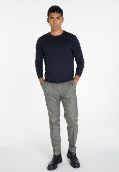 Pullover mit Rundhalsausschnitt und Logo aus Merinowolle - Eddie