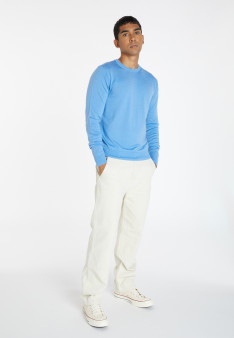 Pullover mit Rundhalsausschnitt und Logo aus Merinowolle - Eddie