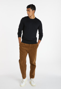 Pullover mit Rundhalsausschnitt und Logo aus Merinowolle - Eddie