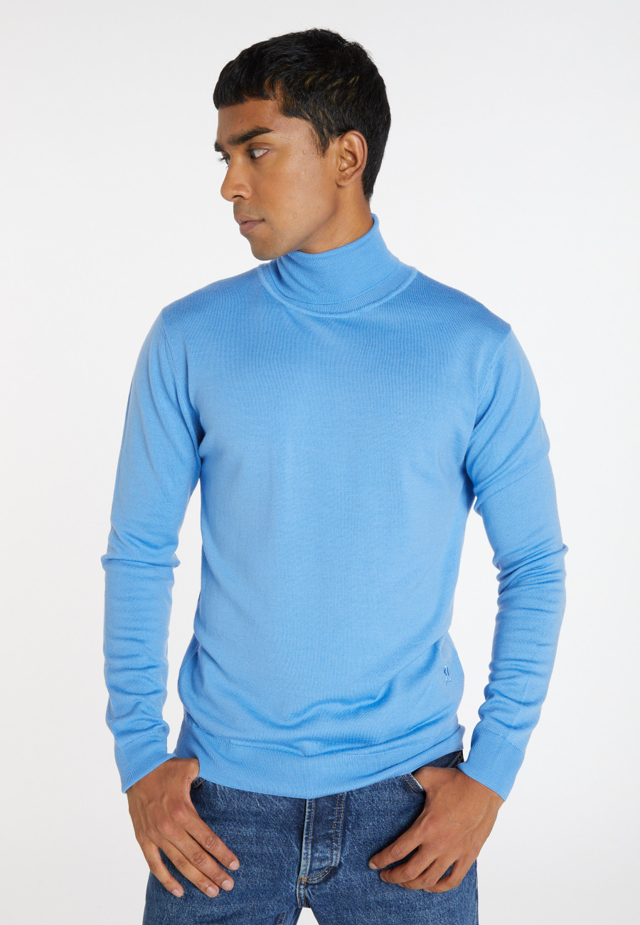 Rollkragenpullover mit Logo aus Merinowolle - Enzo