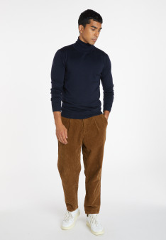 Rollkragenpullover mit Logo aus Merinowolle - Enzo