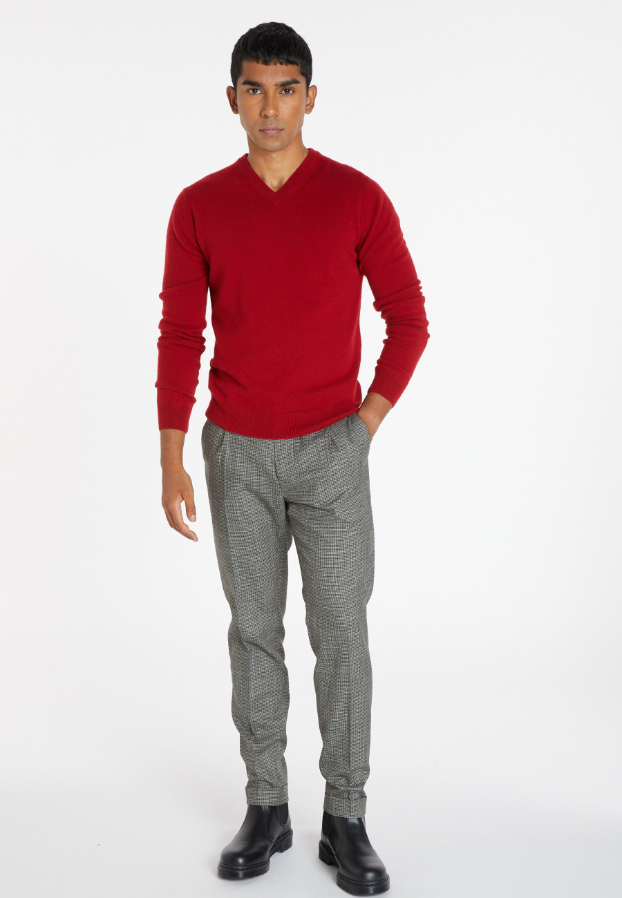 Kaschmirpullover mit V-Ausschnitt - Evann