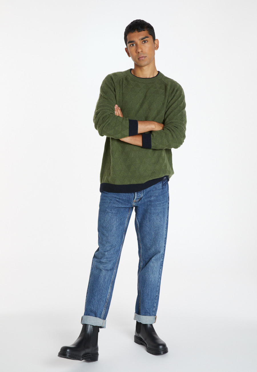 Zweifarbiger Pullover aus Wolle und Kaschmir - Samir