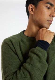 Zweifarbiger Pullover aus Wolle und Kaschmir - Samir