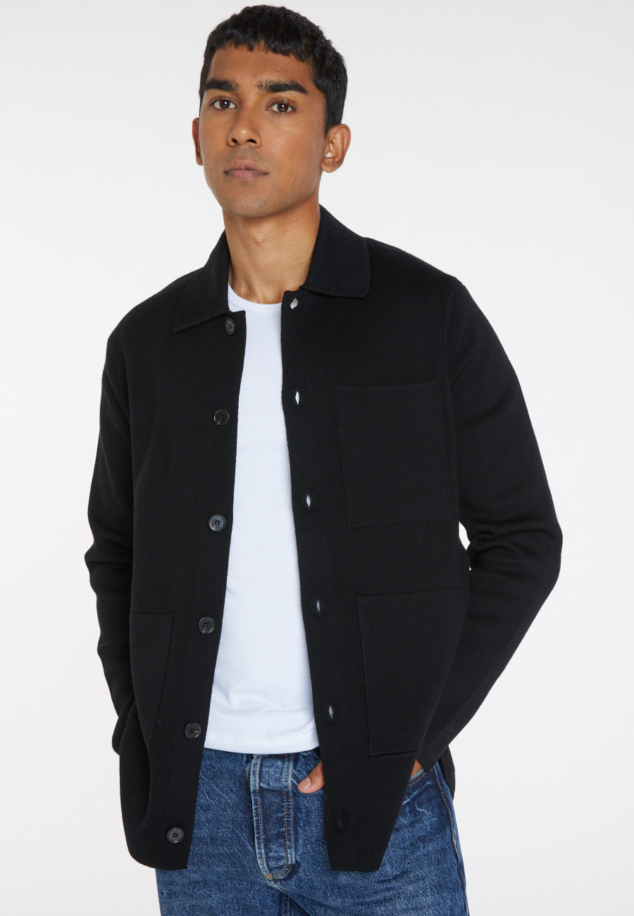 Geknöpfte Jacke aus Merinowolle - Samuel