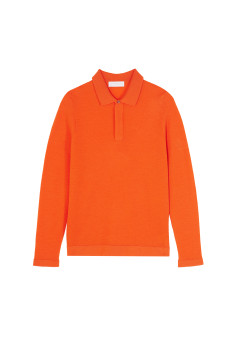 Langärmeliges Poloshirt aus Merinowolle - Sidney