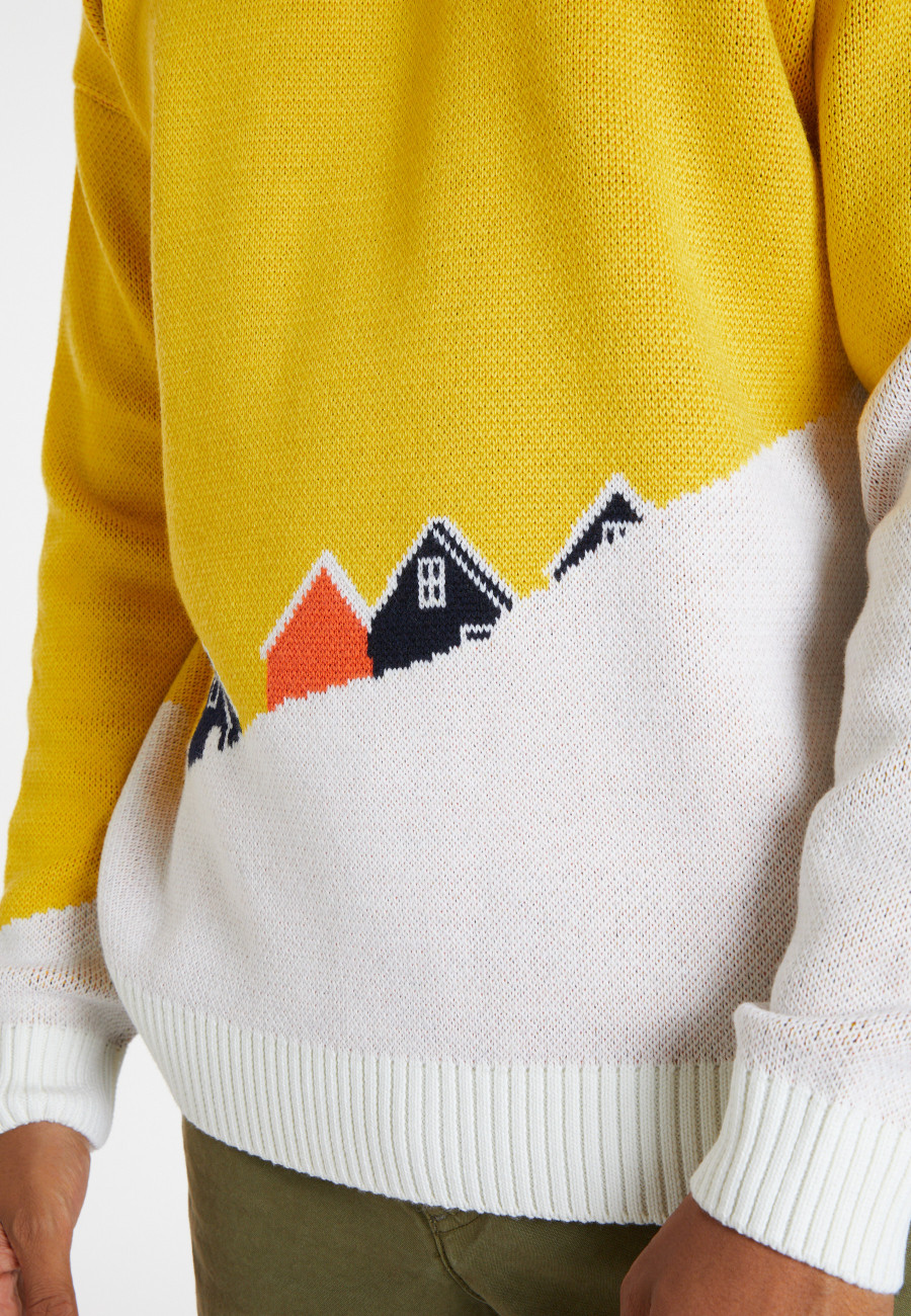 Grafischer Pullover aus Merinowolle - Stanley