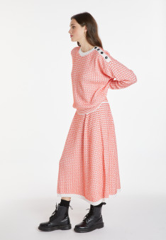 Pullover mit Fischgrätenmuster aus Merinowolle - Coralise