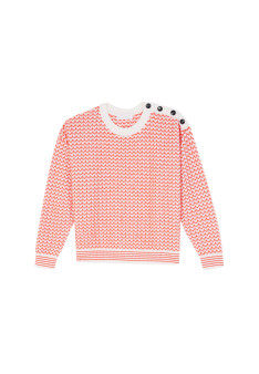 Pullover mit Fischgrätenmuster aus Merinowolle - Coralise