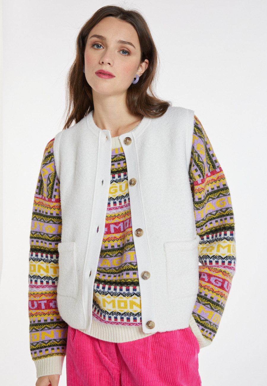 Ärmellose Jacke aus Wolle - Cassidy