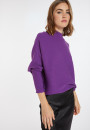 Weit geschnittener Pullover mit Stehkragen aus Wollgemisch - Caly