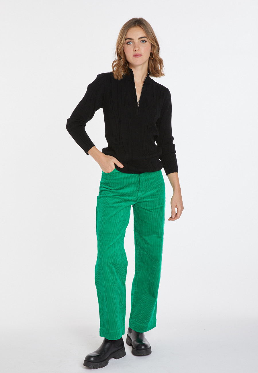 Wool blend zip-neck sweater - Cacilda