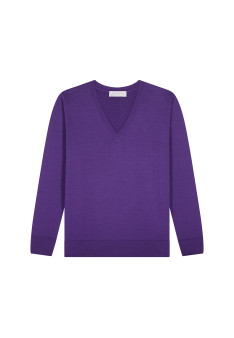 Pullover mit V-Ausschnitt aus Merinowolle - Arya