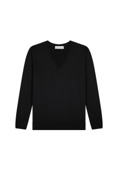 Pullover mit V-Ausschnitt aus Merinowolle - Arya