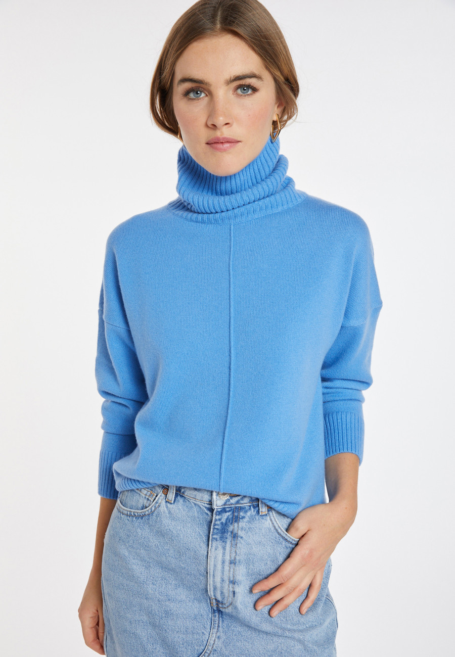 Rollkragenpullover mit Kaschmirschlitzen - Adena