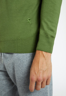 Pullover mit Rundhalsausschnitt und Logo aus Merinowolle - Eddie