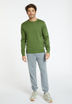 Pullover mit Rundhalsausschnitt und Logo aus Merinowolle - Eddie