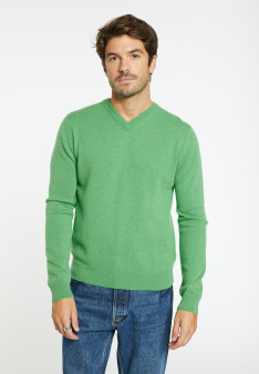 Kaschmirpullover mit V-Ausschnitt - Evann