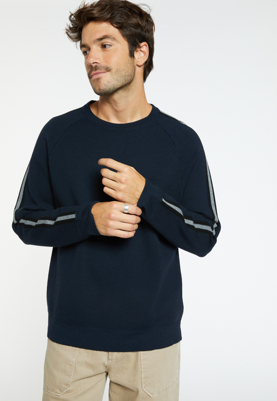 Dreifarbiger Pullover aus Wolle-Mischgewebe - Sigur