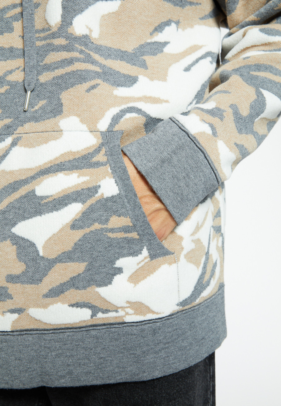 Grafischer Hoodie aus Mischwolle - Steele